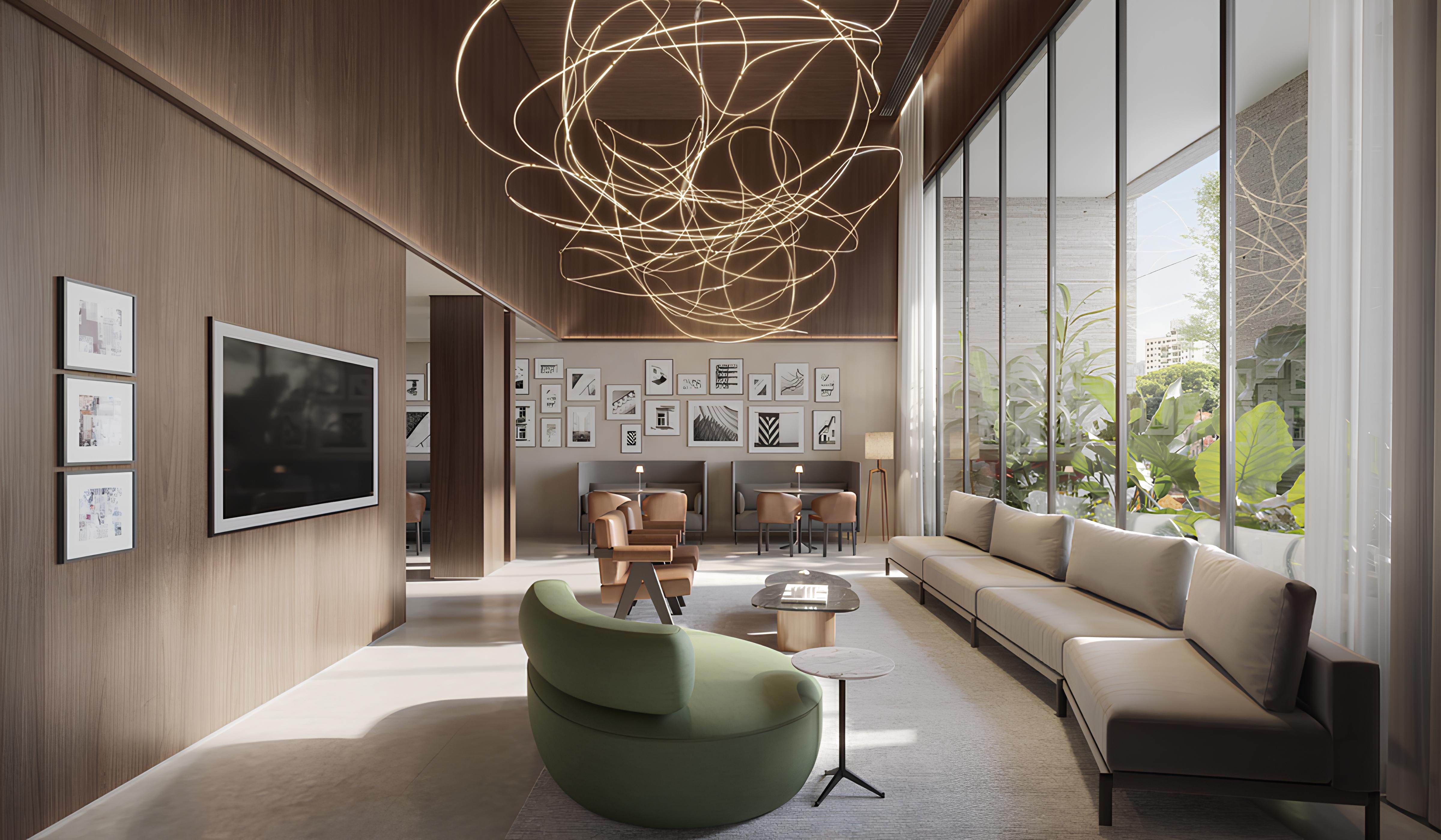 Recepção e Lobby de luxo